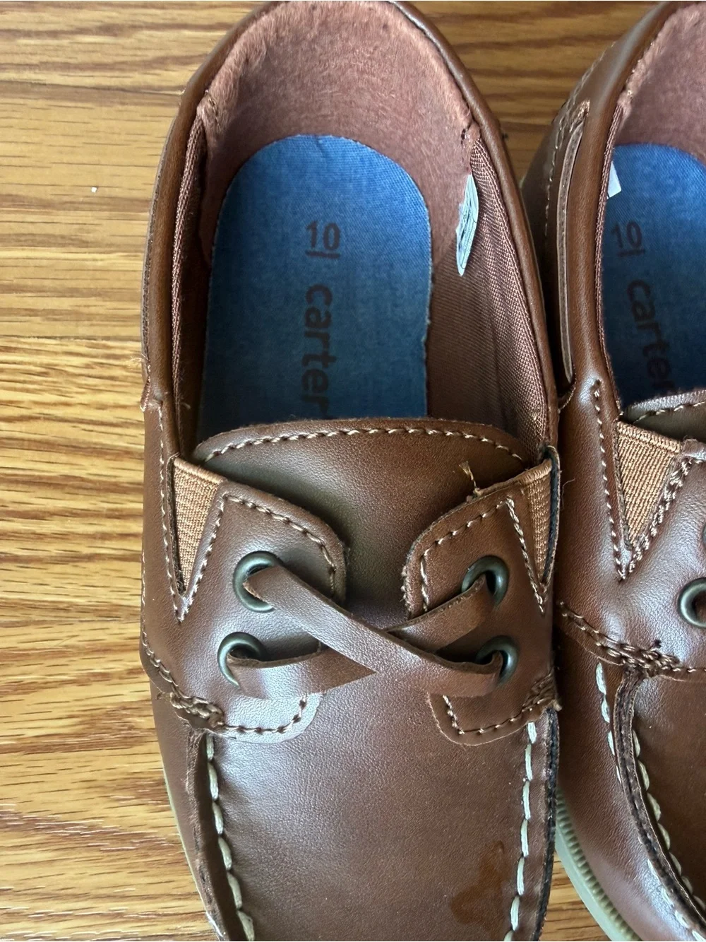 Carter's Brown Boys Moccasin Boat Shoes